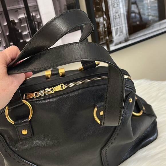 Yves Saint Laurent  Muse Handbag Black Leather - Picture 12 of 16